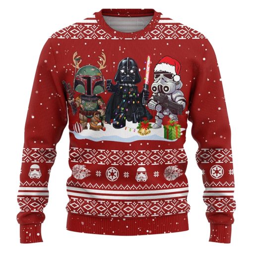 Christmas Star Wars Christmas Storm Trooper Darth Vader Mandalorian Christmas Ugly Sweater, Sweatshirt