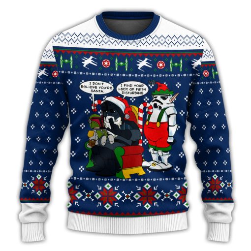 Christmas Star Wars Darth Vader I Find Your Lack of Faith Disturbing Ugly Christmas Sweater