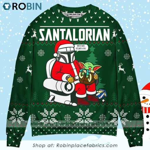 Christmas Star Wars Funny The Santalorian Star Wars Christmas Christmas Ugly Sweater, Sweatshirt