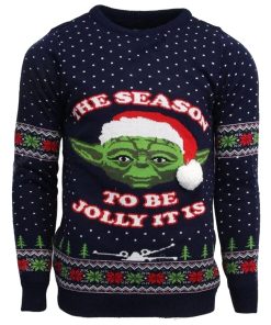 Christmas Star Wars Master Yoda The Season To Be Jolly It Is 3D Printed Christmas Ugly Sweater