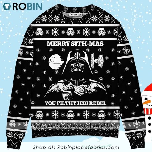 Christmas Star Wars Merry Sith Mas Darth Vader Unisex Christmas Ugly Sweater, Sweatshirt