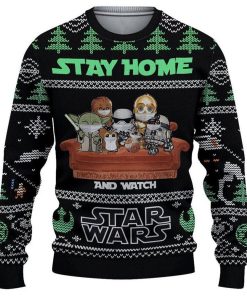 Christmas Star Wars Movies Stay Home Christmas Ugly Sweater, Sweatshirt