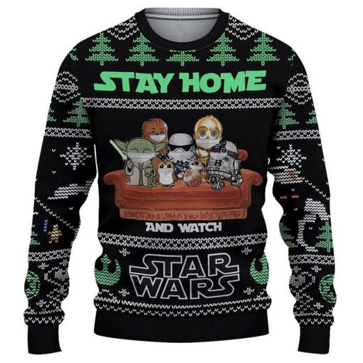 Christmas Star Wars Movies Stay Home Christmas Ugly Sweater, Sweatshirt
