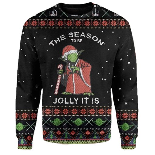 Christmas Star Wars Santa Yoda This Season To Be Jolly It Is Ugly Christmas Sweater