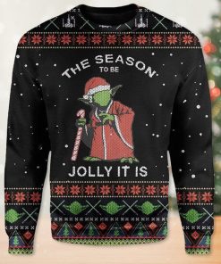 Christmas Star Wars Santa Yoda This Season To Be Jolly It Is Ugly Christmas Sweater