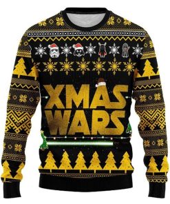 Christmas Star Wars Yellow And Green Bling Style Christmas Ugly Sweater, Sweatshirt