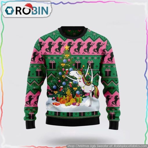 Christmas Tree Unicorn Ugly Christmas Sweater