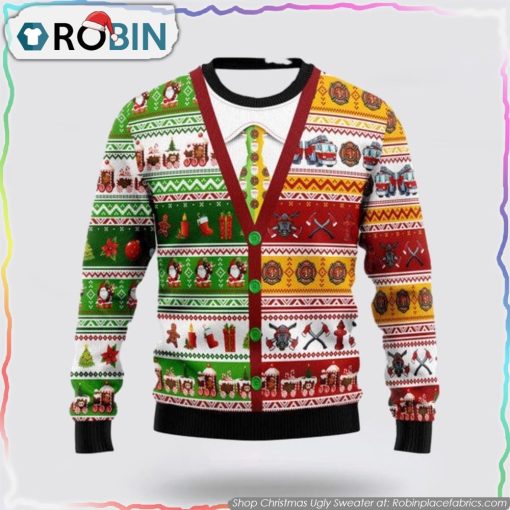 Citybarks Ugly Christmas Sweater Firefighter Xmas Christmas Gifts For Firefighters