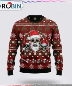 CityBarks Ugly Sweater Santa Skull Design CityBarks Ugly Sweater Santa Skull Design