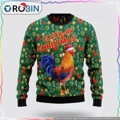 Cluck ry Christmas Funny Christmas Ugly Sweater Gifts For Pet Lover