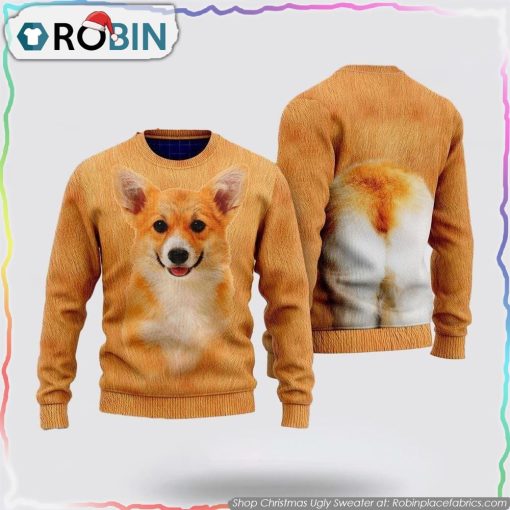 Corgi Dog Ugly Christmas Sweater 3D Dog Lover Christmas Sweater