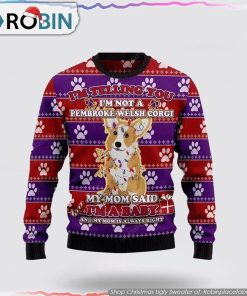 Corgi Dog Ugly Christmas Sweater Dog Lover Christmas Sweater