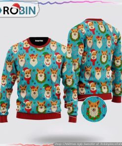 Corgi Snow Dog Christmas Christmas Ugly Sweater Dog Lover Christmas Sweater