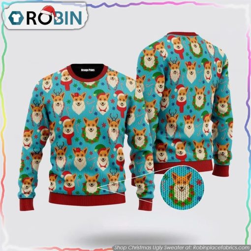 Corgi Snow Dog Christmas Christmas Ugly Sweater Dog Lover Christmas Sweater