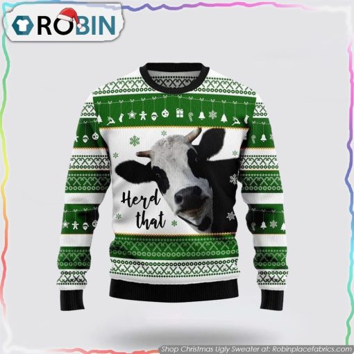Cow Herd That Ugly Christmas Sweater Gifts For Pet Lover