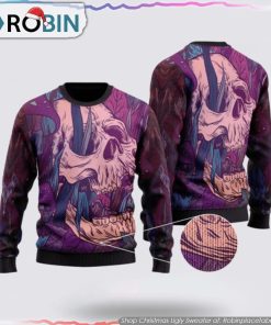 Cozy Skull Wool Christmas Ugly Sweater
