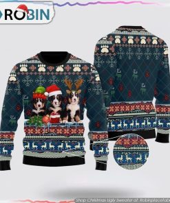 Cute Bernese Mountain Dog Christmas Ugly Christmas Sweater Dog Lover Christmas Sweater