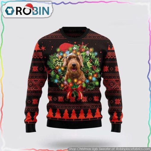 Cute Goldendoodle Dog Ugly Christmas Sweater Dog Lover Christmas Sweater