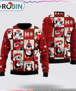 Cute Penguin Christmas Ugly Sweater For Women Sweater