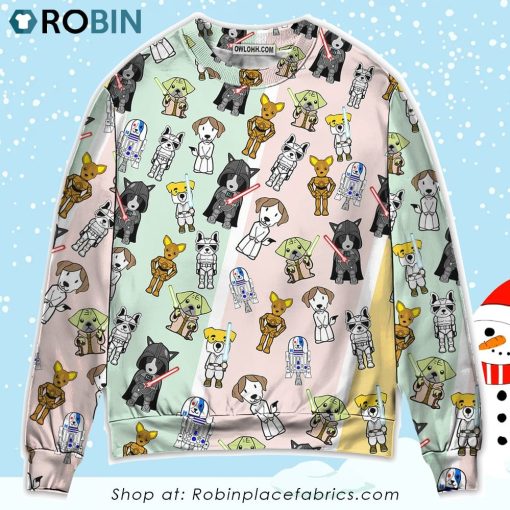 Cute Star Dogs Ugly Christmas Sweater