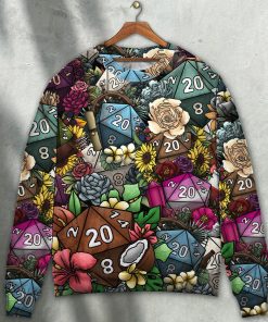 D20 Loves Flowers Hippie Beautiful Christmas Ugly Sweater, Sweatshirt