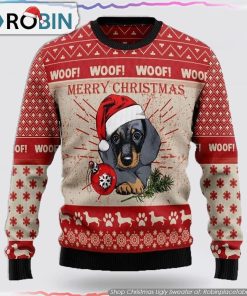 Dachshund Christmas Dog Ugly Sweaters 3D Gifts For Dog Lover