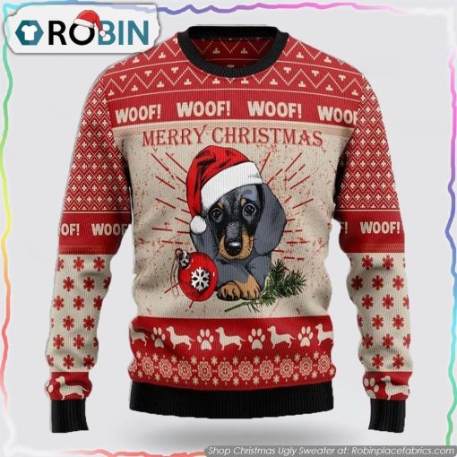 Dachshund Christmas Dog Ugly Sweaters 3D Gifts For Dog Lover