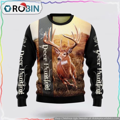 Deer Hunting Funny Christmas Ugly Sweater