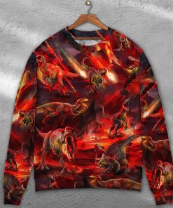 Dinosaur Meteorite Cool Style 3D Printed Christmas Ugly Sweater