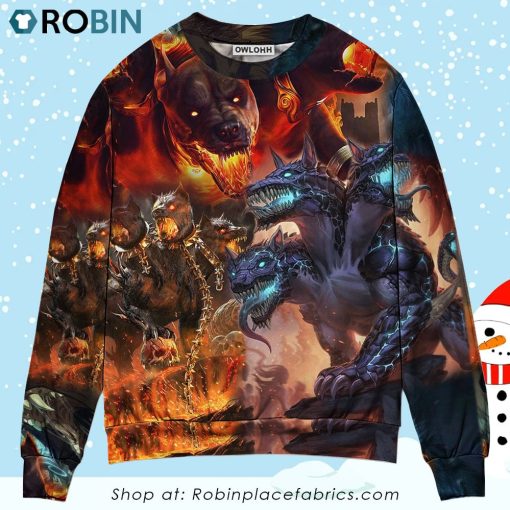 Dog Larva And Frozen Christmas Ugly Sweater, Sweatshirt