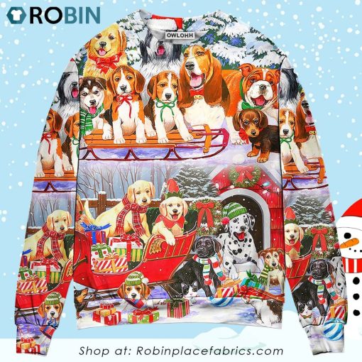 Dog Snowman Christmas Tree Merry Xmas Christmas Ugly Sweater, Sweatshirt