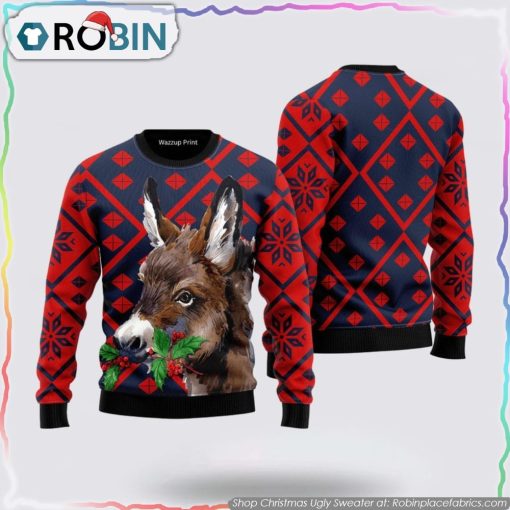 Donkey Cute Funny Ugly Christmas Sweaters Sweater Gifts For Pet Lover