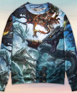 Dragon Battle Of Gods Ugly Christmas Sweater