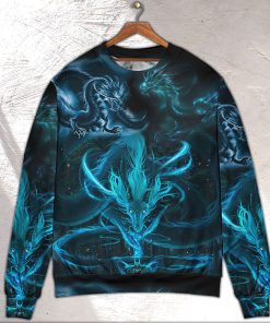 Dragon Blue Lighting And The Witch Christmas Ugly Sweater, Sweatshirt