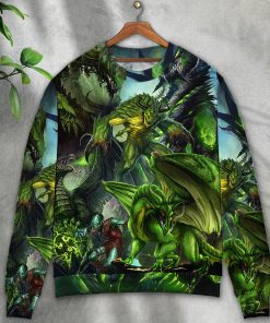 Dragon Green Skull Lover Art Style Ugly Christmas Sweater