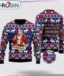 Drinking With Claus Ugly Christmas Sweater