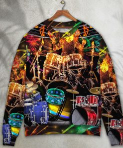 Drum Is My Life Light Colorful Style Christmas Ugly Sweater, Sweatshirt