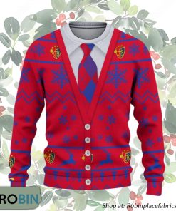 FC Basel Swiss Football League Ugly Christmas Sweater FC Basel Swiss Football League Ugly Christmas Sweater