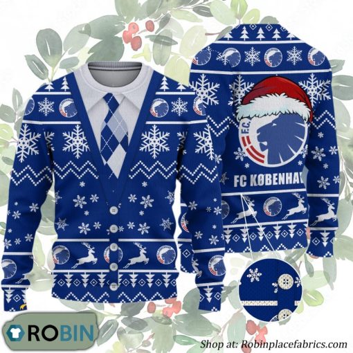 FC. Kobenhavn Superliga Ugly Christmas Sweater