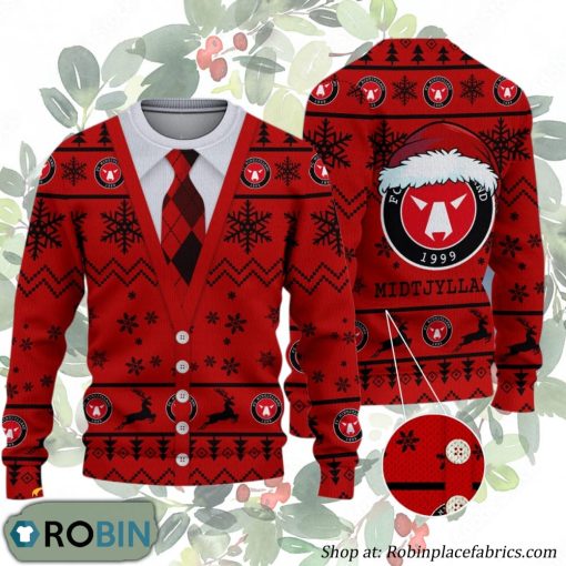 FC Midtjylland Superliga Ugly Christmas Sweater
