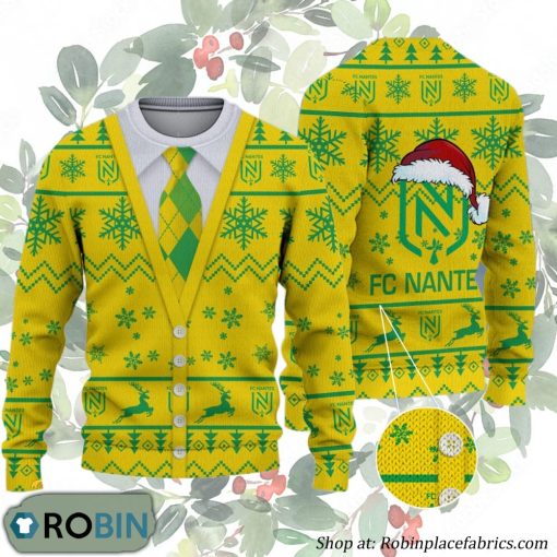 FC Nantes Ligue 1 & Ligue 2 Ugly Christmas Sweater