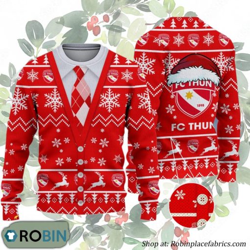 FC Thun Swiss Football League Ugly Christmas Sweater