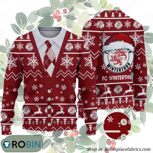 FC Winterthur Swiss Football League Ugly Christmas Sweater