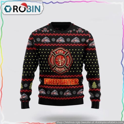 Firefighter Lover Ugly Christmas Sweater Christmas Gifts For Firefighters