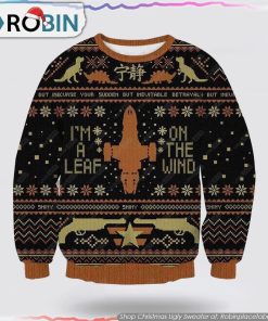 Firefly Serenity I’m A Leaf On The Wind Ugly Christmas Sweater Christmas Gifts For Firefighters