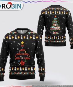 Firetruck Christmas Tree Ugly Sweater Festive 3D All Over Print Christmas Gifts For Firefighters