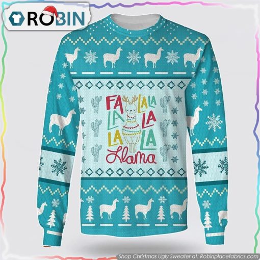FLa La La Llama Awesome Ugly Christmas Sweater Gifts For Pet Lover