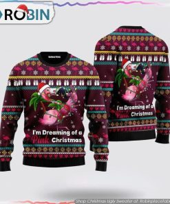 Flamingo Dream Of Pink Christmas Ugly Christmas Sweater
