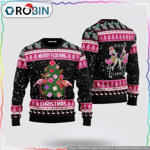 Flamingo Merry Flocking Christmas Christmas Ugly Sweater