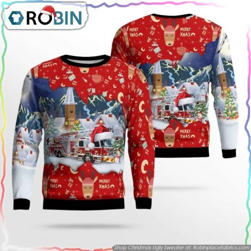 Florida Sarasota County Fire Dept Ugly Christmas Sweater Christmas Gifts For Firefighters